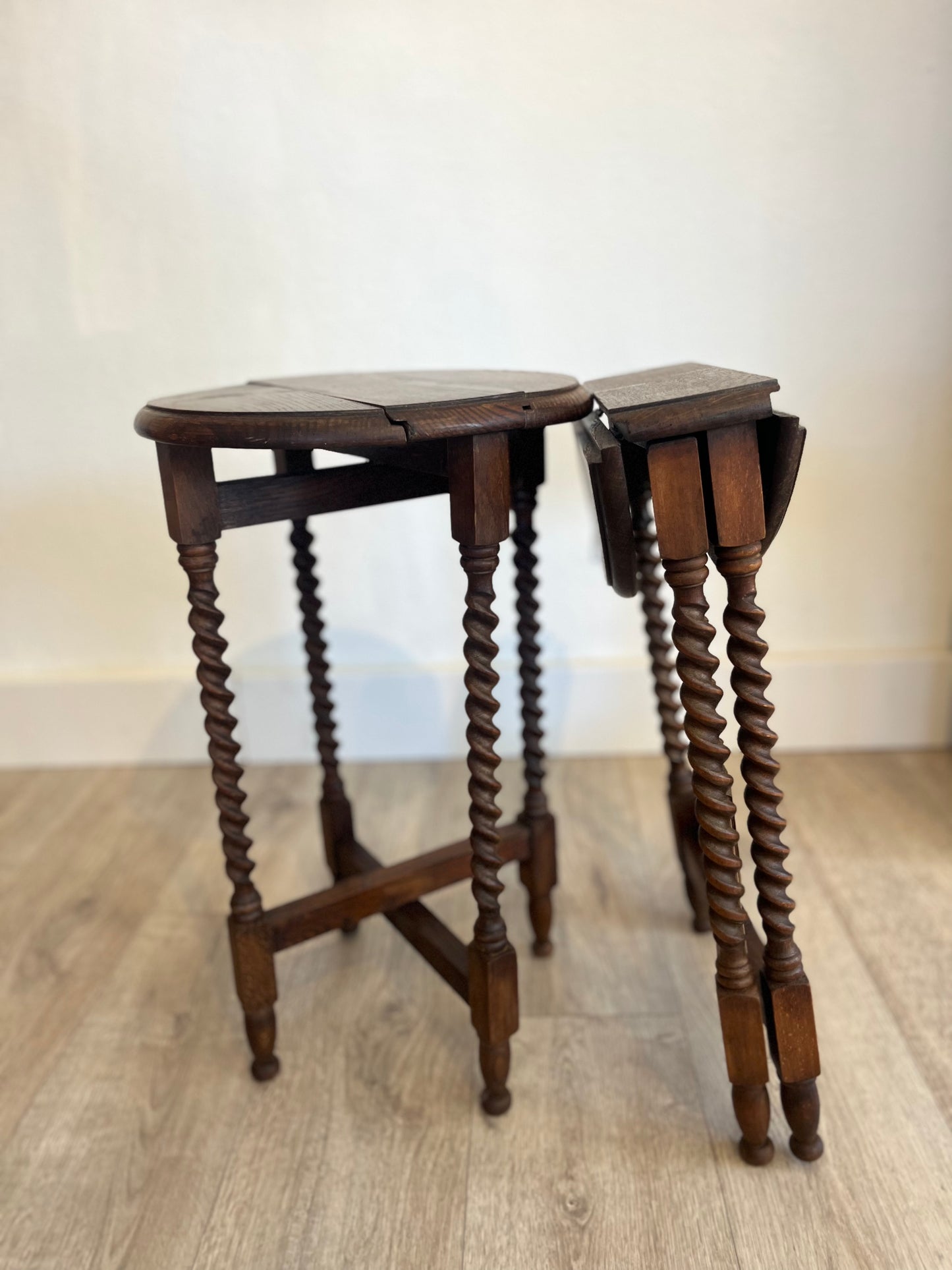 Folding Bobbin Side Table