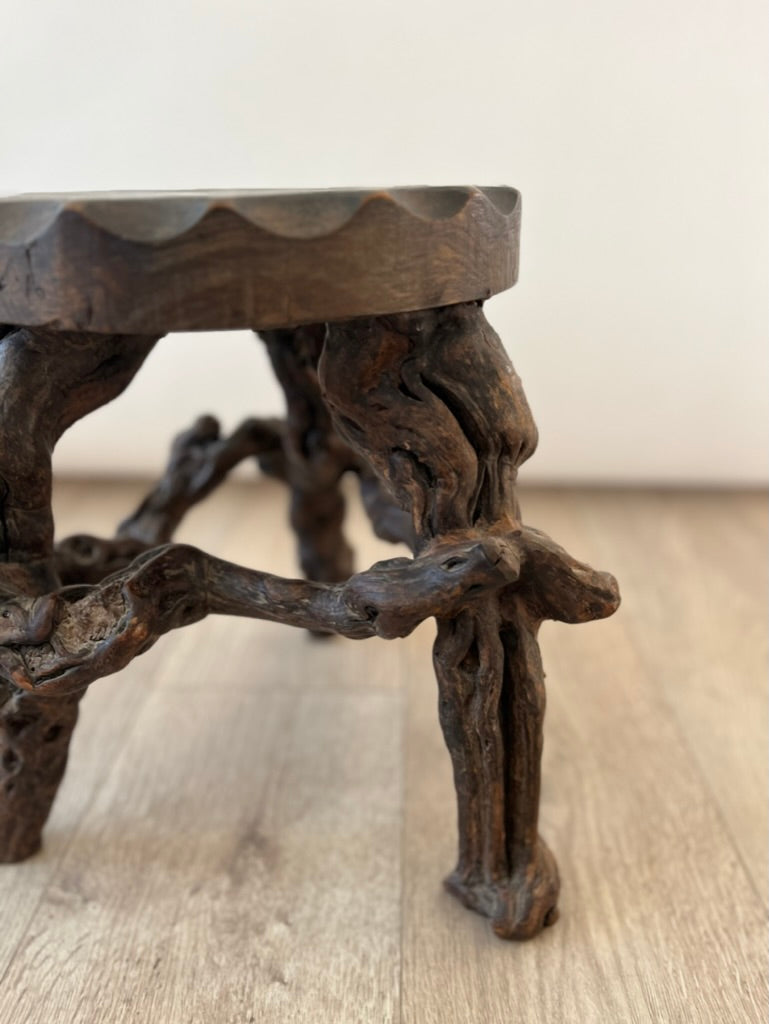 Vintage French Wine Vine Stool