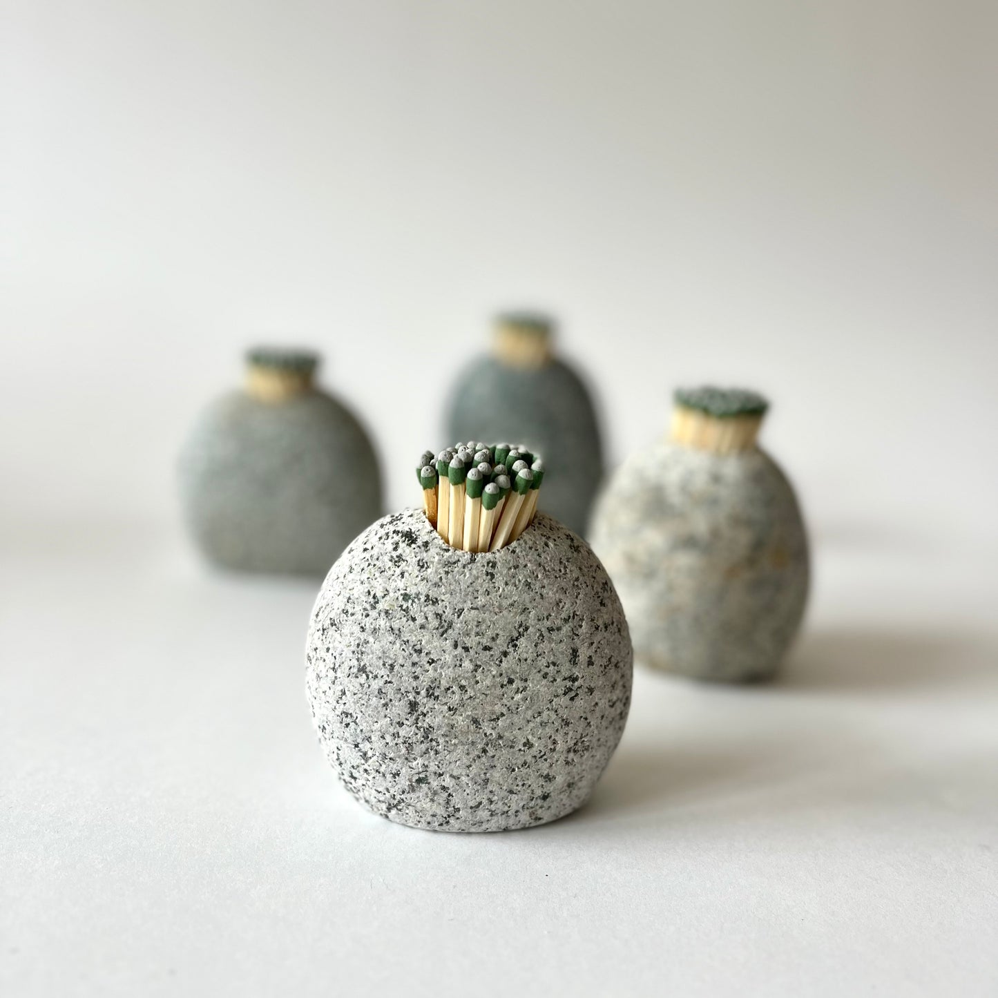 Handcrafted Stone Match Holder