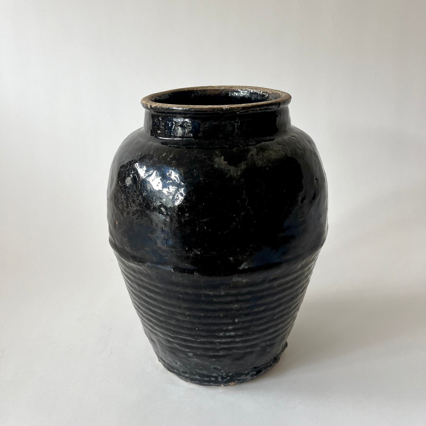 Antique Hand-Thrown Storage Jar