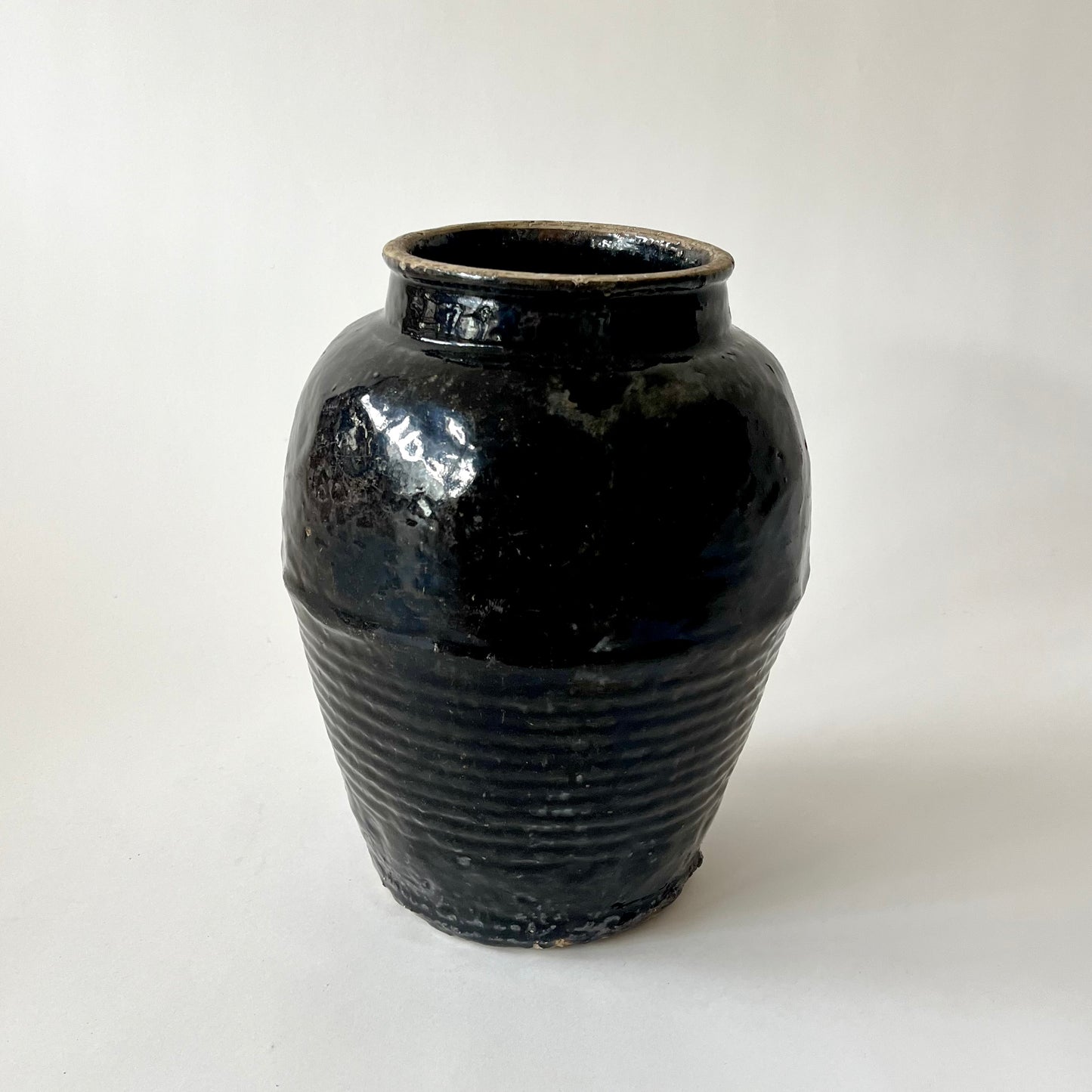 Antique Hand-Thrown Storage Jar