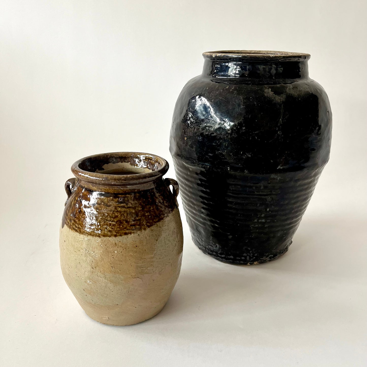 Antique Hand-Thrown Storage Jar