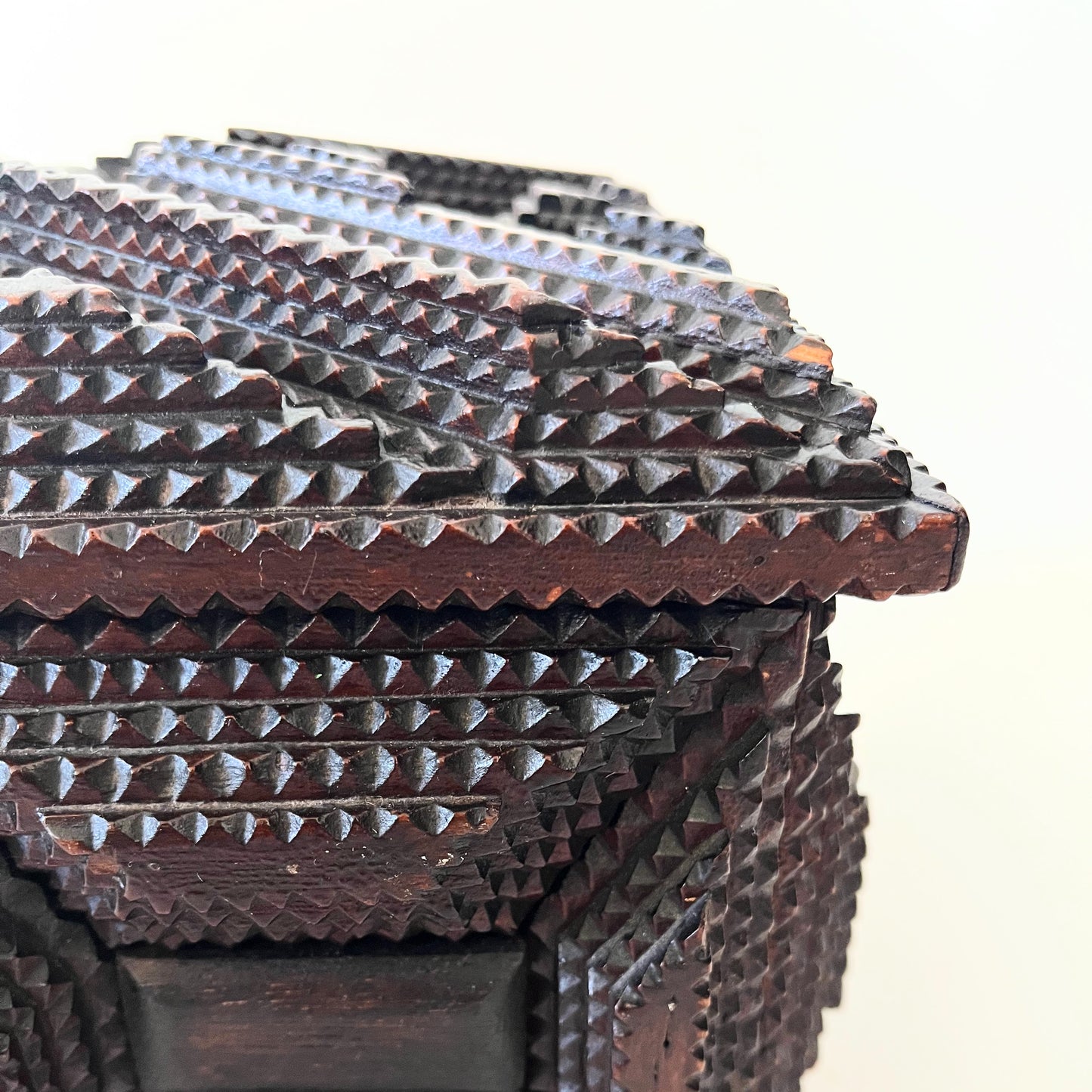 Antique Folk Art Tramp Art Box