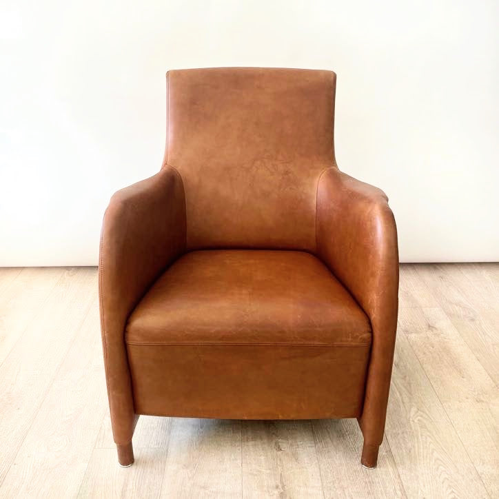 Vintage Dutch Leather Chair in the style of Gerard Van Der Berg for Montis