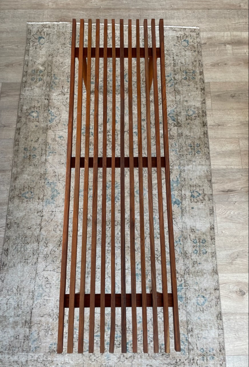 Vintage MCM Slat Bench