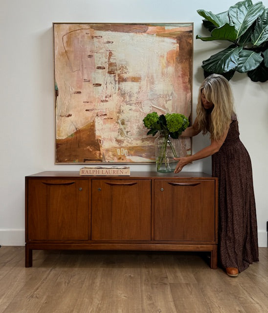 Jens Risom Walnut Mid Century Credenza