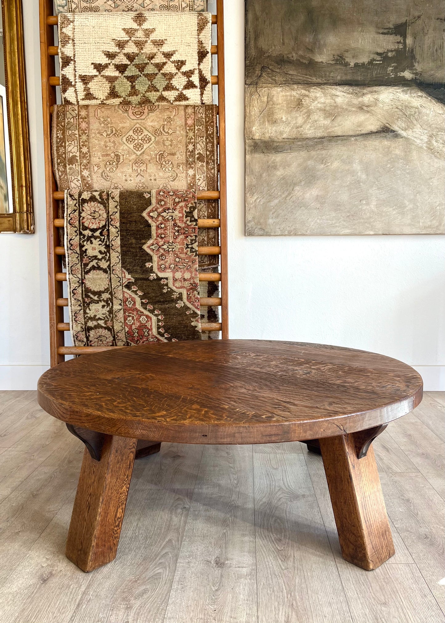 1970's Brutalist Oak Coffee Table from Denmark