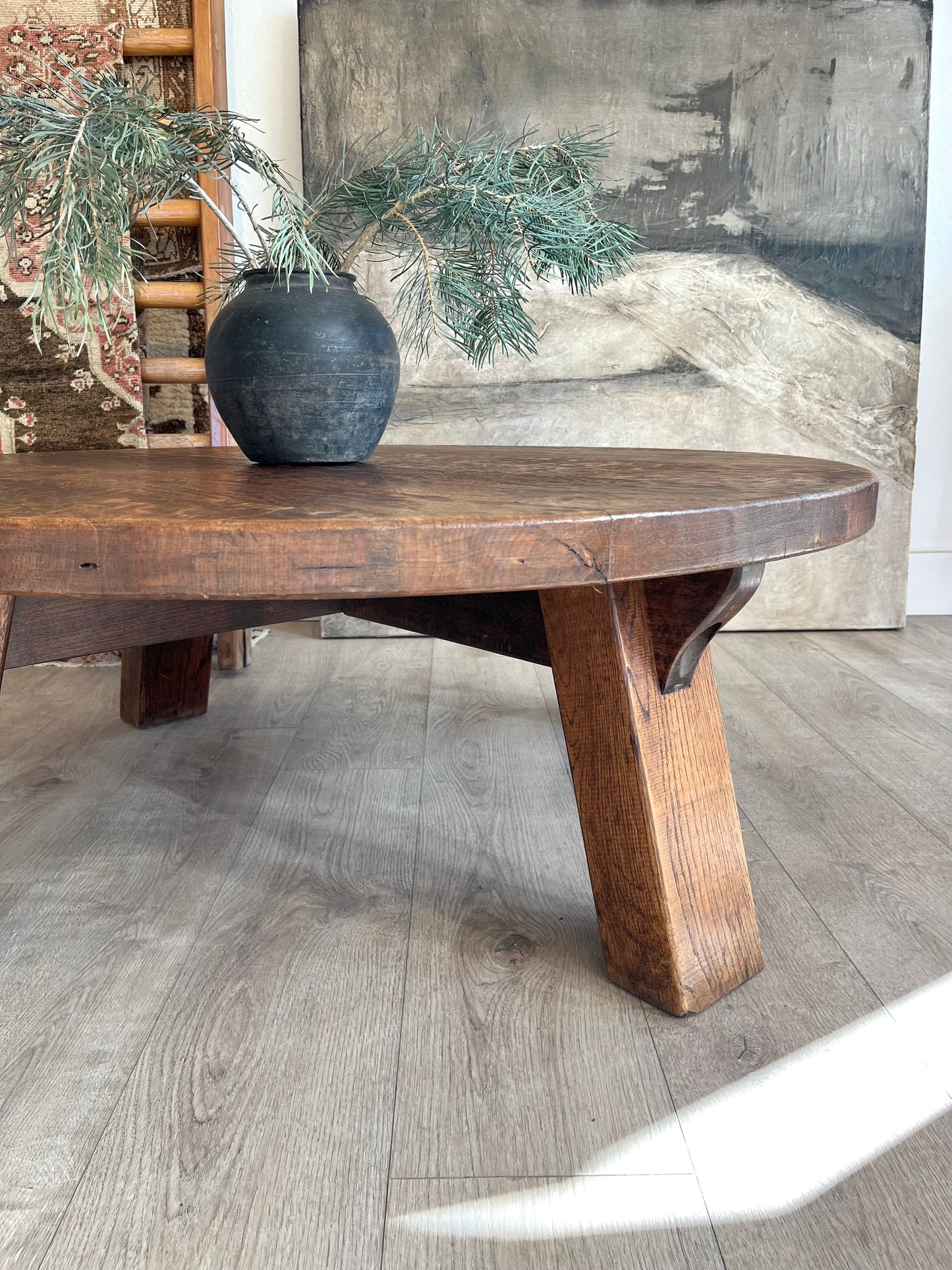 1970's Brutalist Oak Coffee Table from Denmark