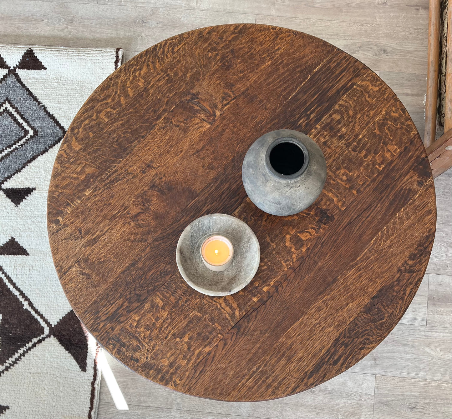 1970's Brutalist Oak Coffee Table from Denmark