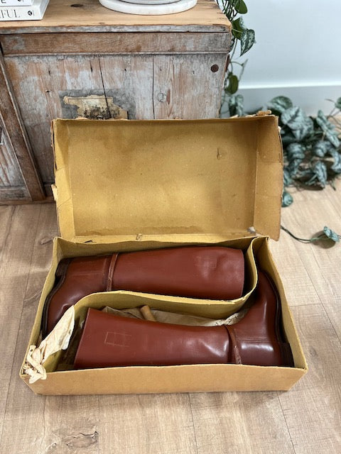 Vintage Army Navy Leather Riding Boots