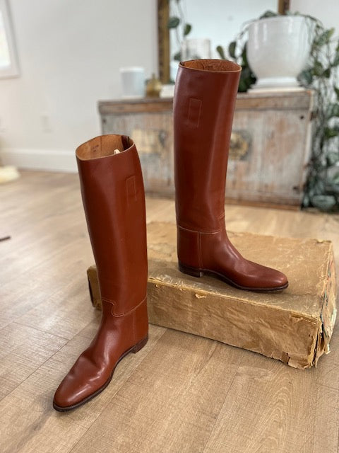Vintage Army Navy Leather Riding Boots