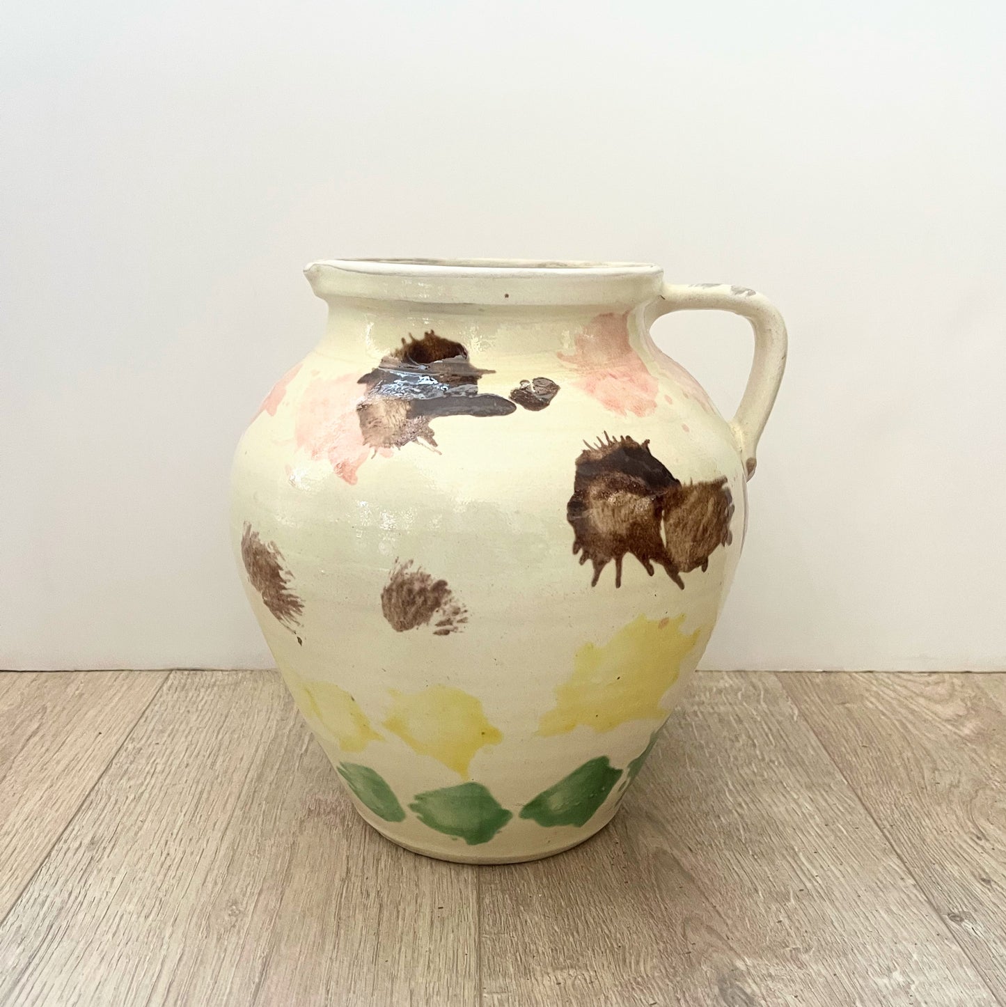 Hungarian Majolica Ceramic Pitcher