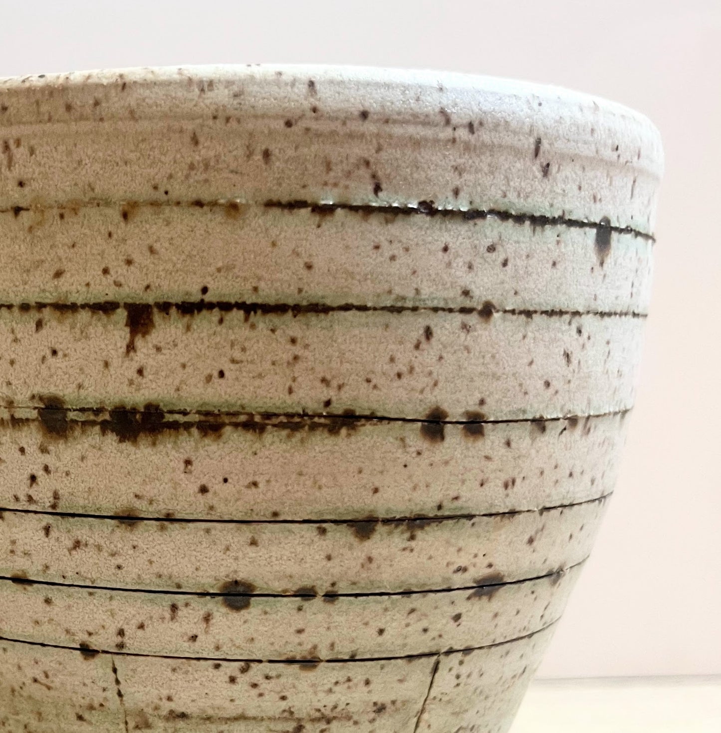 Striped Stoneware Lined Vase