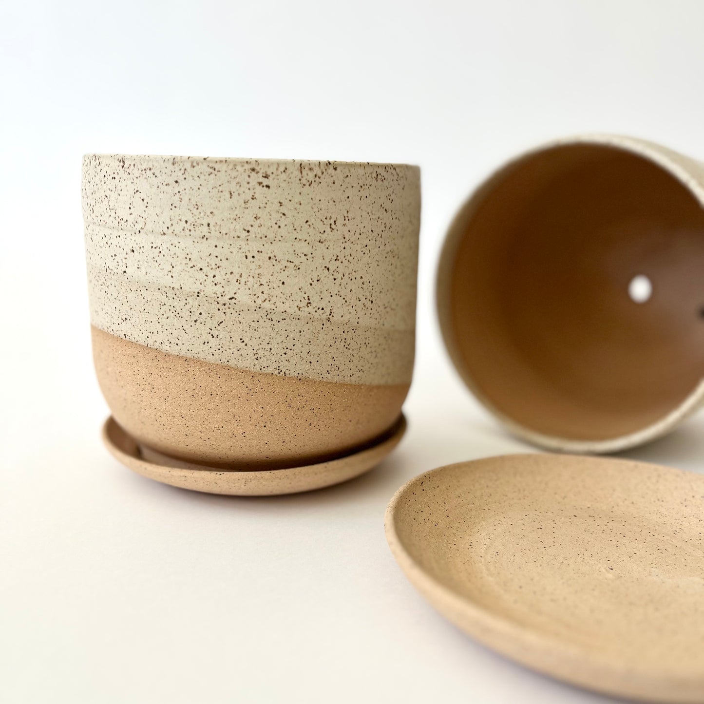 Lrg Handmade Ceramic Planter Sand