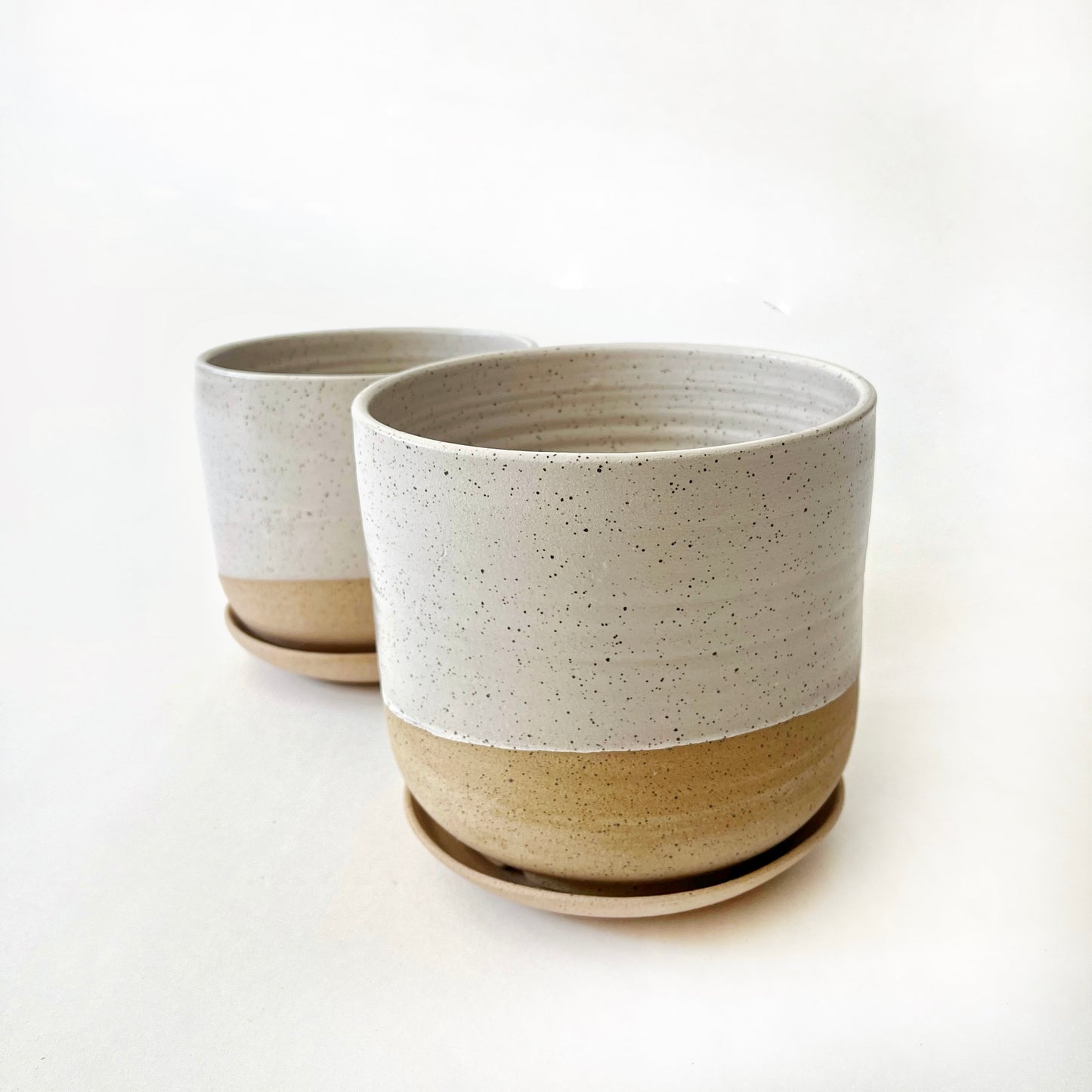 Lrg Handmade Ceramic Planter White
