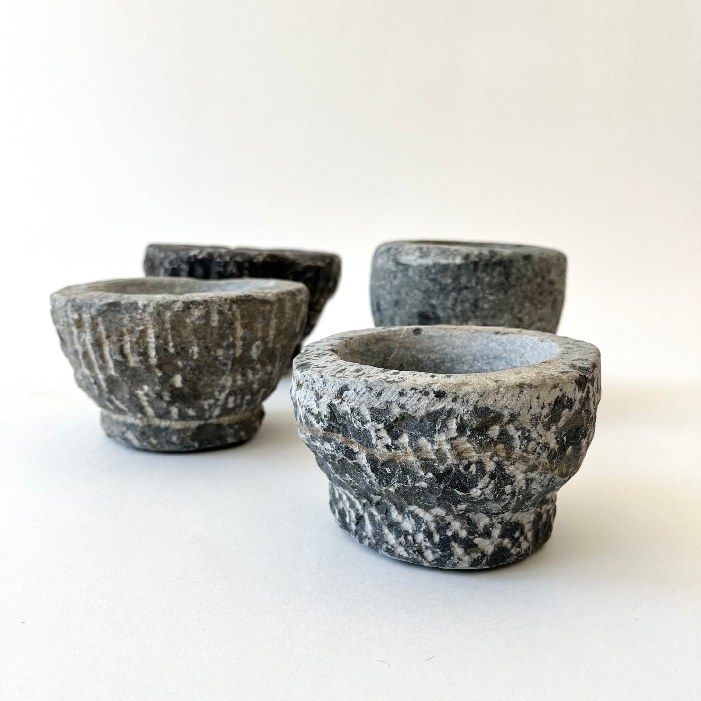 Vintage Hand-Carved Village Stone Mortar