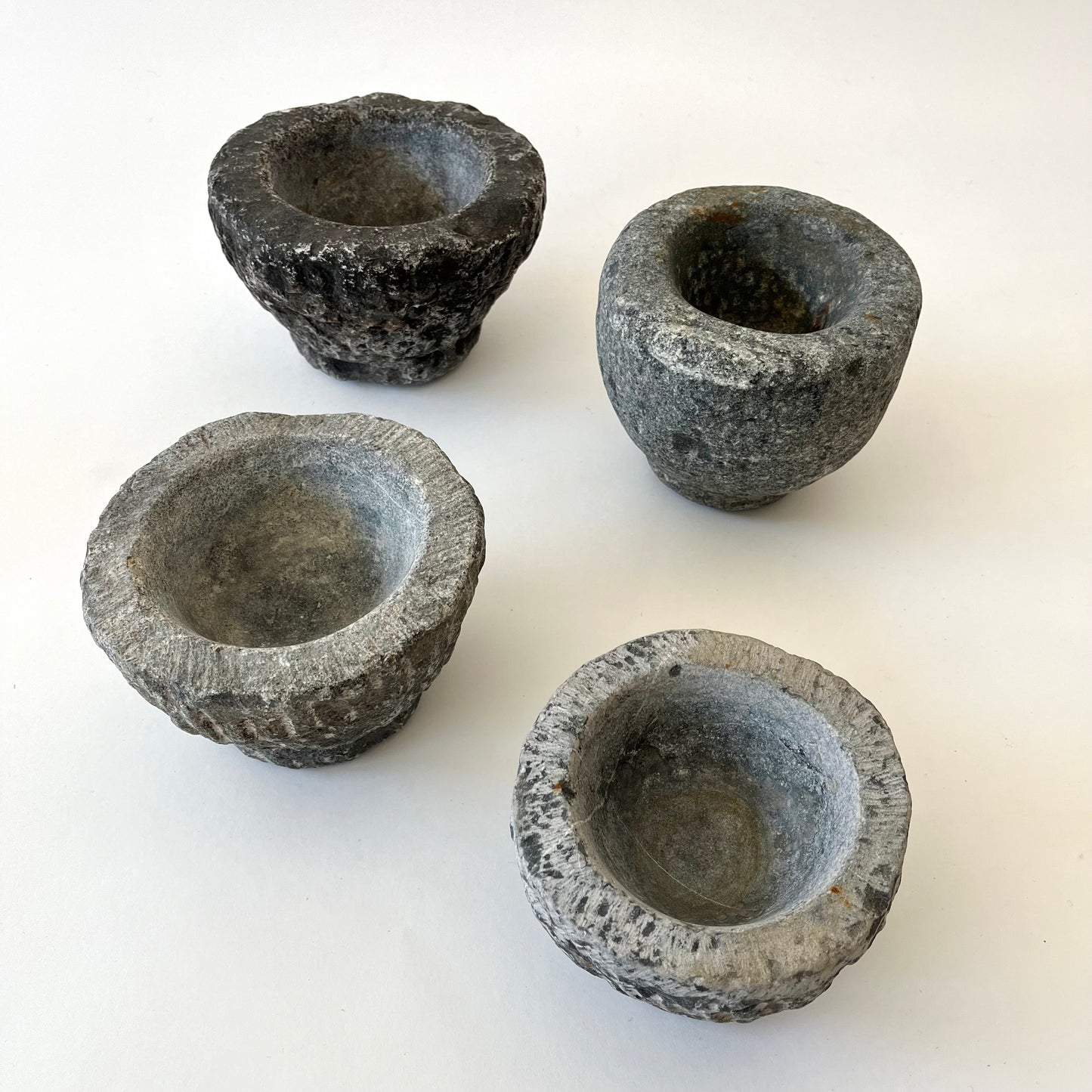 Vintage Hand-Carved Village Stone Mortar