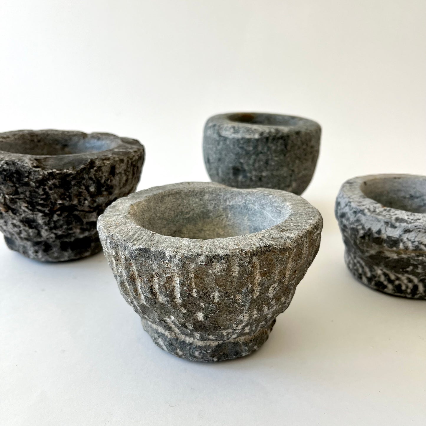 Vintage Hand-Carved Village Stone Mortar