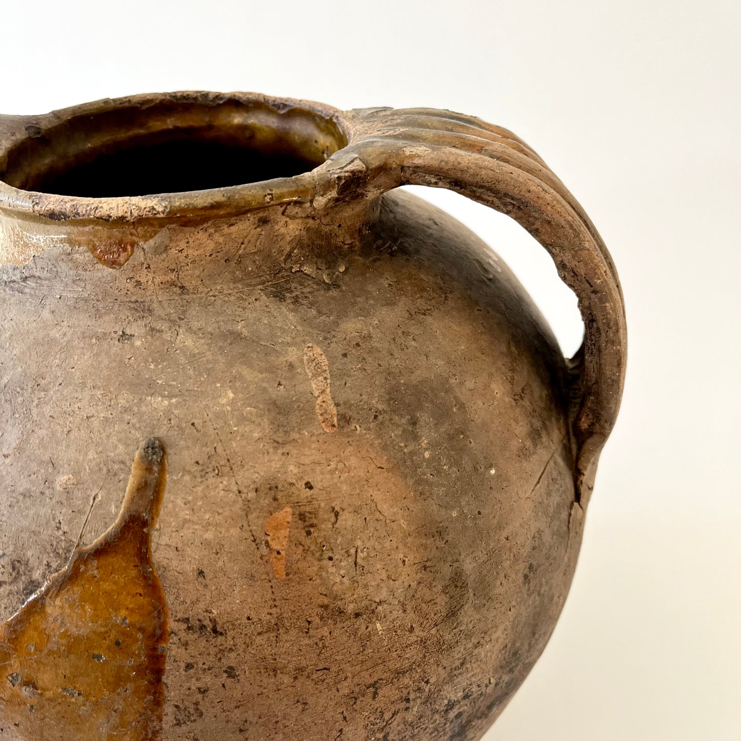 Antique French Olive Oil Pitcher