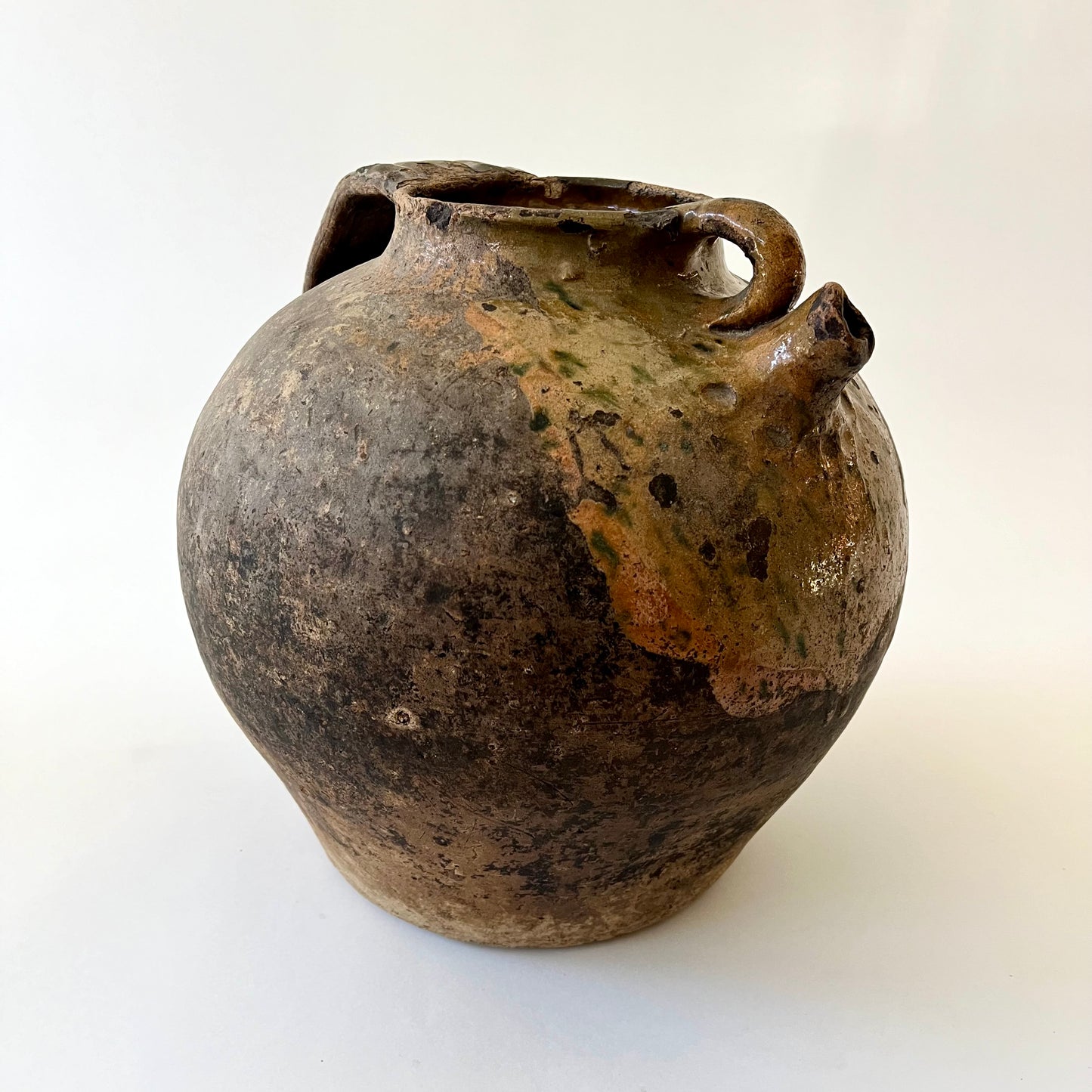 Antique French Olive Oil Pitcher