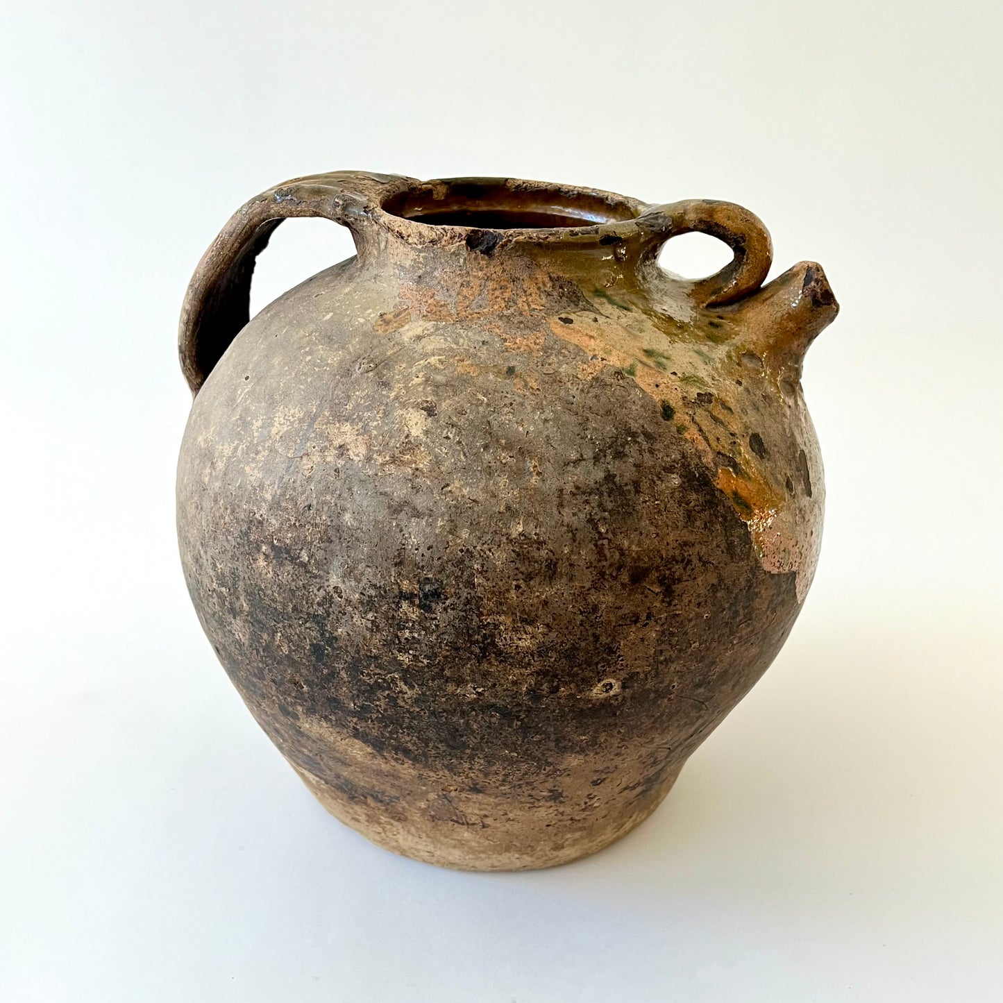 Antique French Olive Oil Pitcher