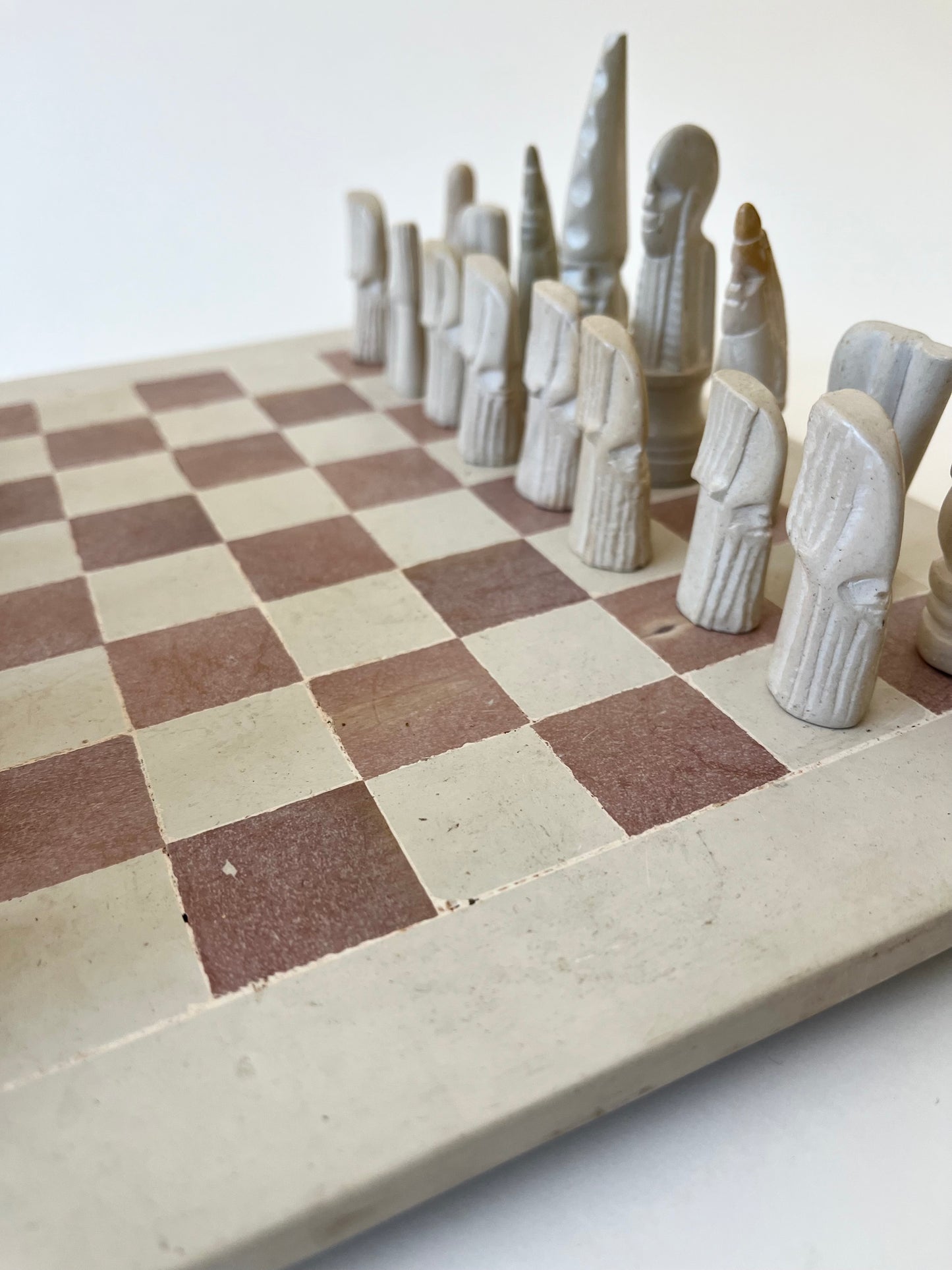 Carved Soapstone Chess Set