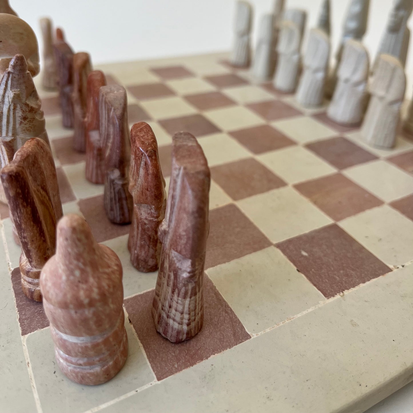 Carved Soapstone Chess Set