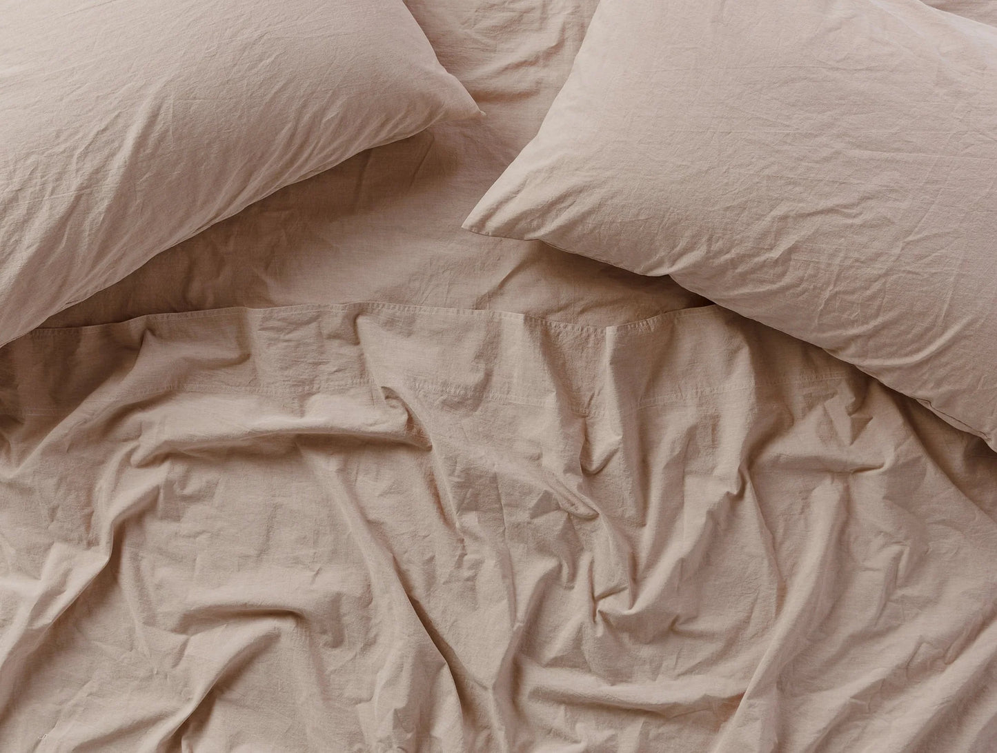Organic Crinkled Percale Pillowcase Set