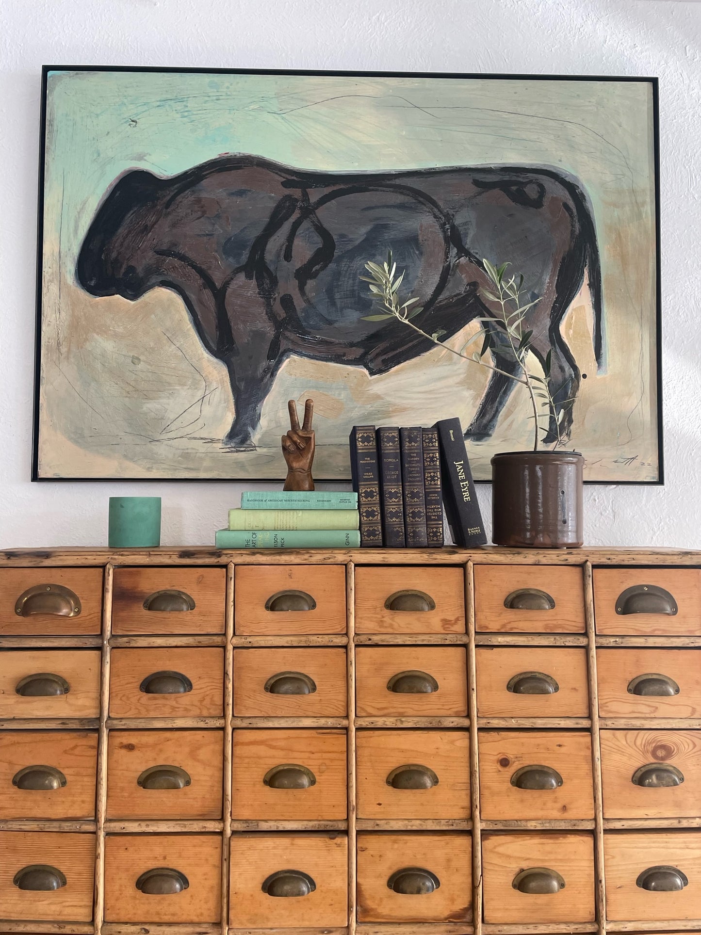 Vintage Pine Apothecary Cabinet