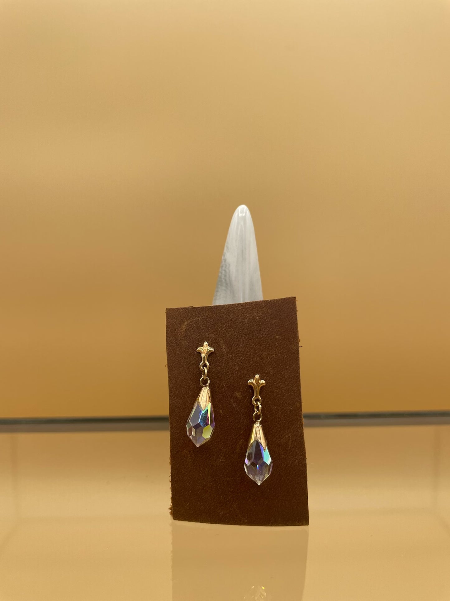 Vintage 9kt Gold Crystal Drops