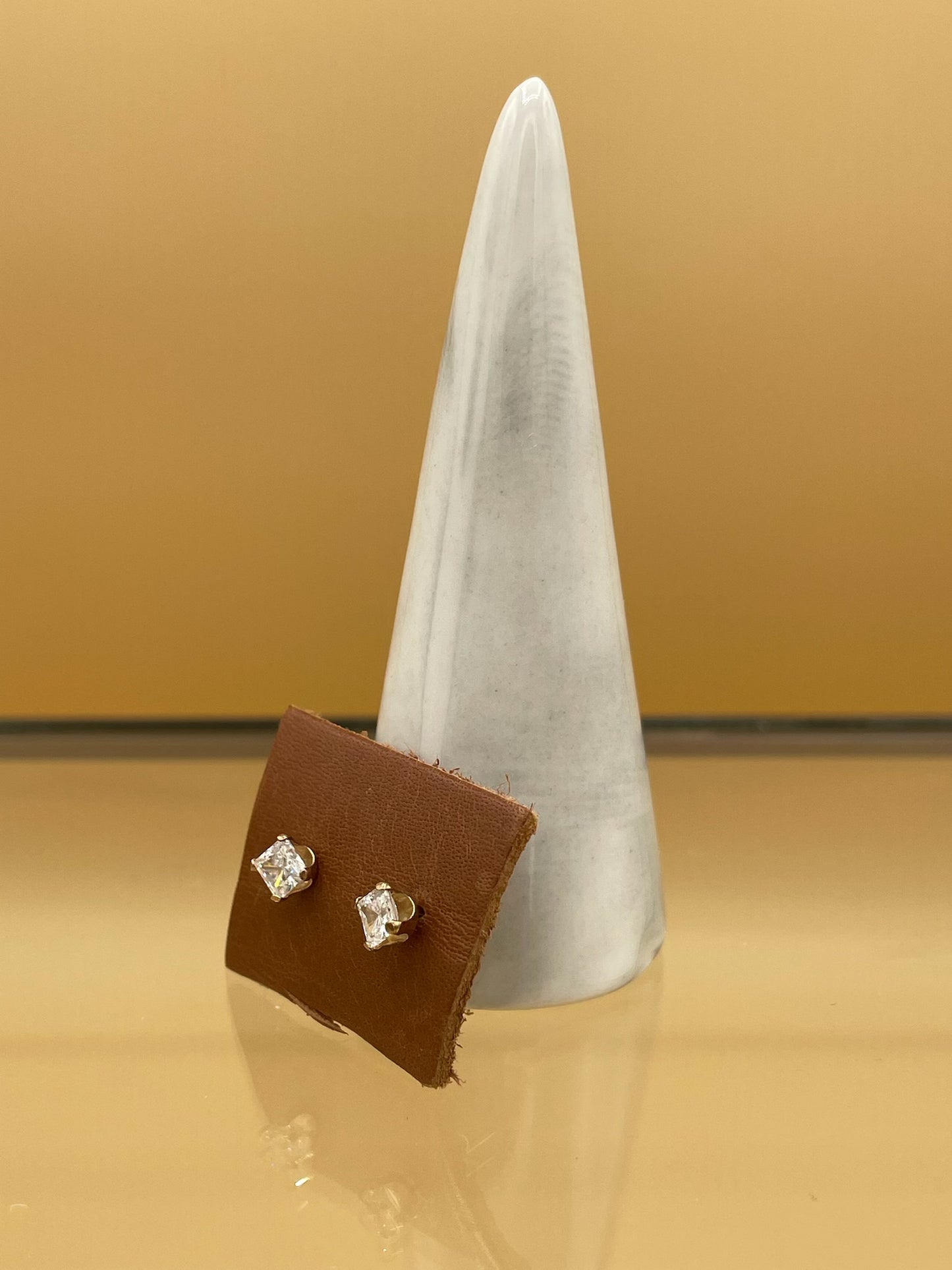 14K Gold and Stone Studs