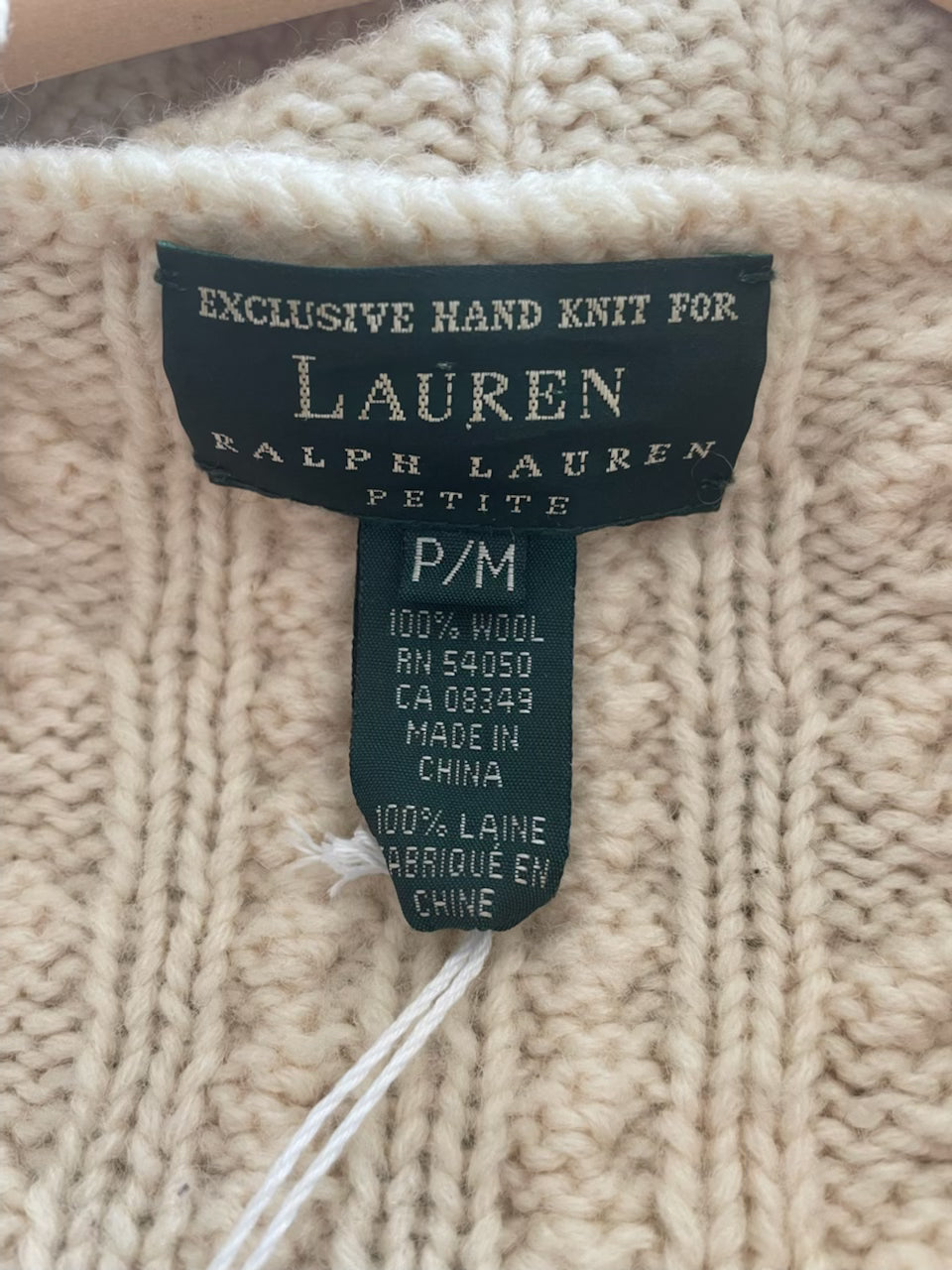 Lauren Ralph Lauren Hand Knit Wool Sweater