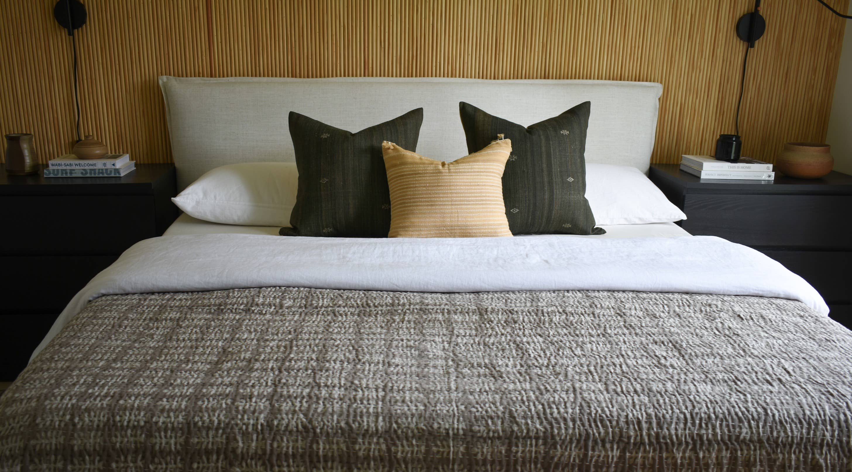 Handwoven Silk Gujarat Pillow with Linen Back