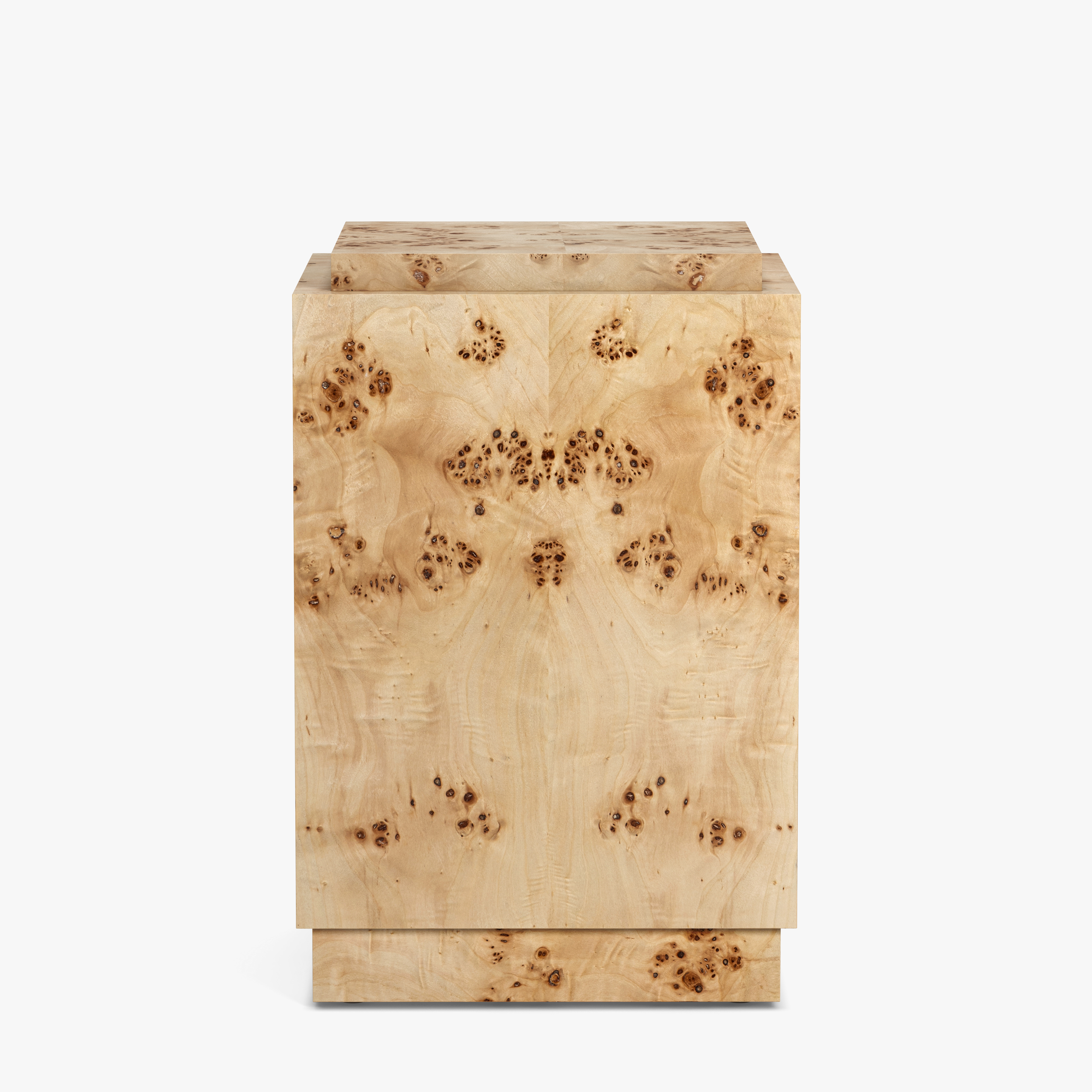 Burl Wood Plinth Table