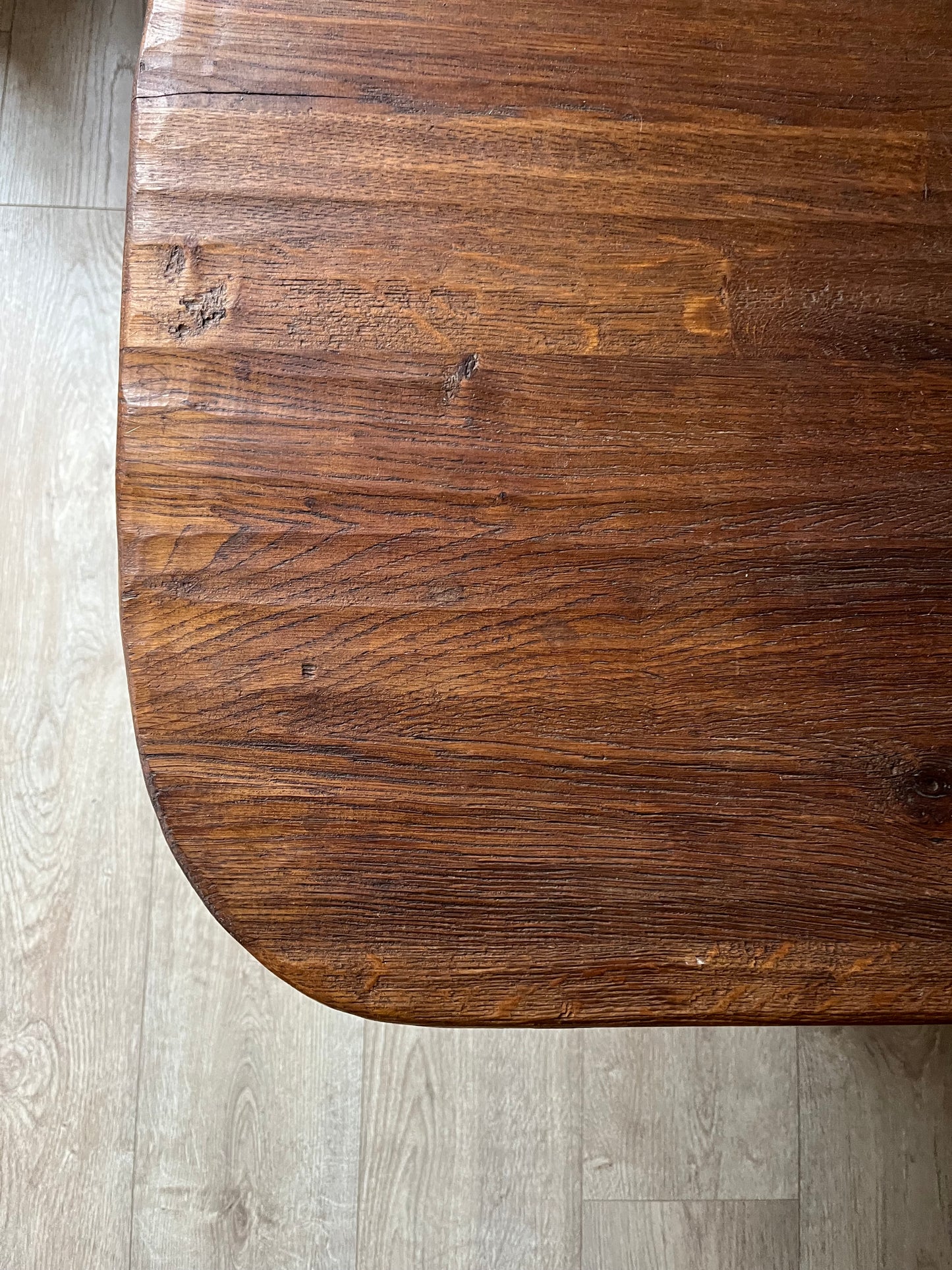 Vintage Rustic Trestle Leg Coffee Table