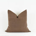 Warm Cocoa Woven Cotton Pillow 20x20