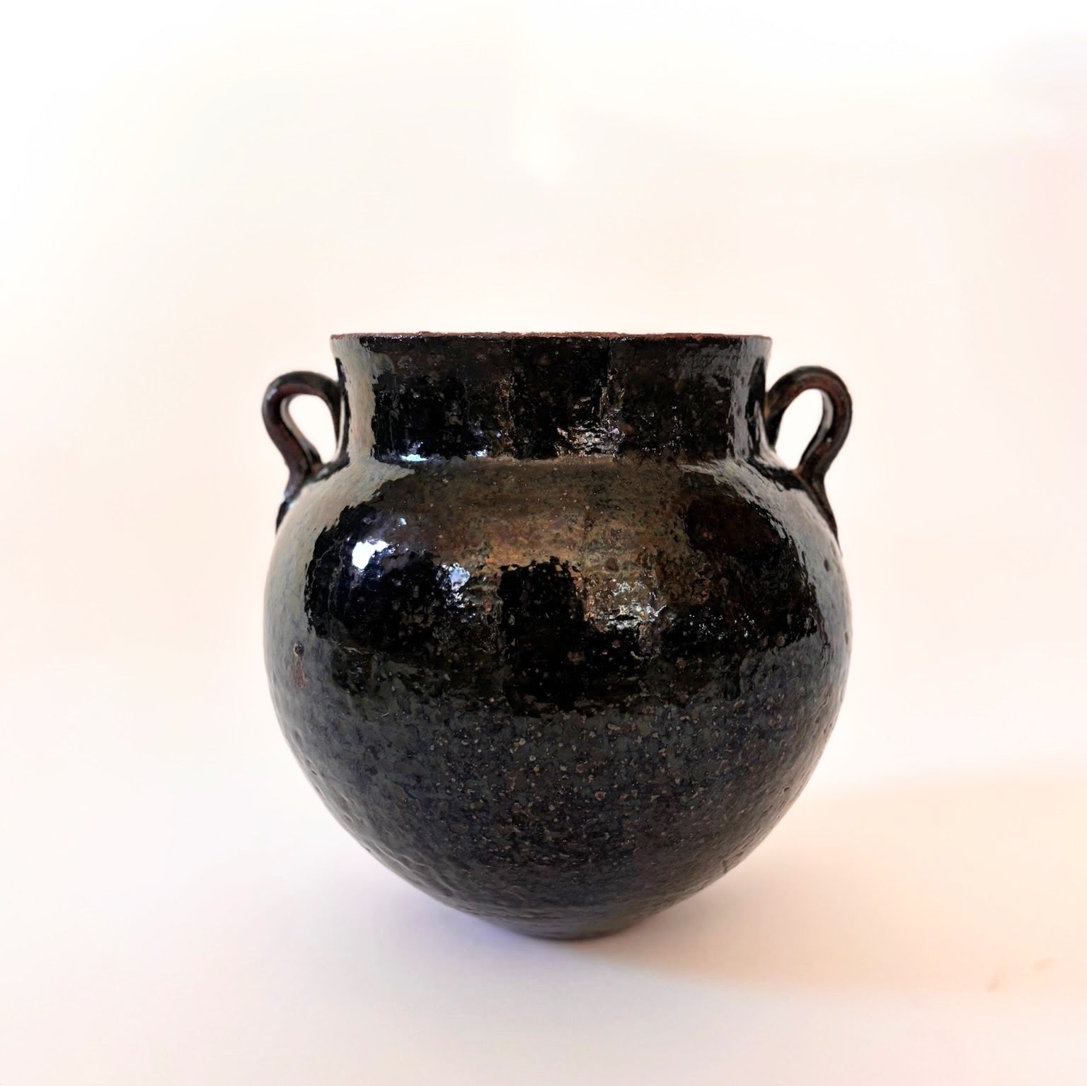 Antique Green Guatemalan Vase, Large