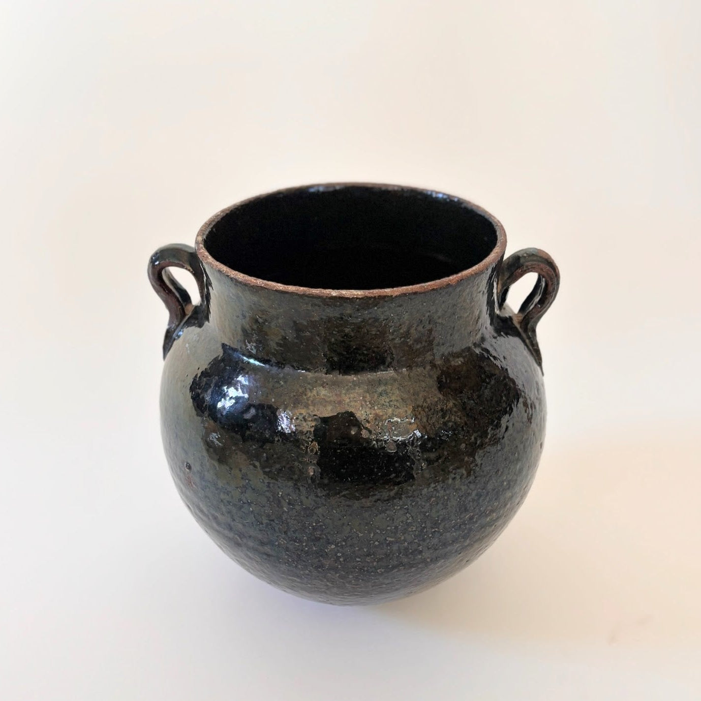 Antique Green Guatemalan Vase, Large