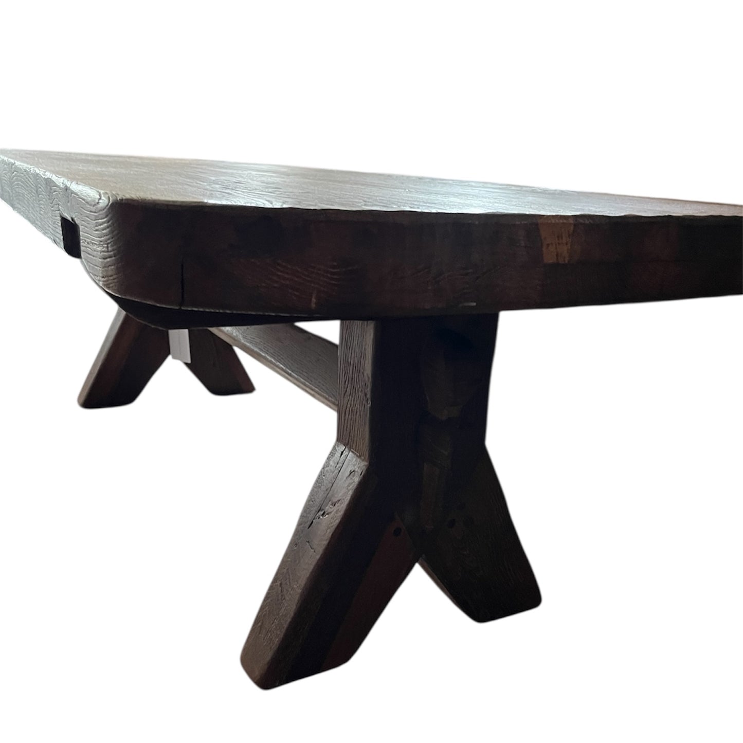 Vintage Rustic Trestle Leg Coffee Table