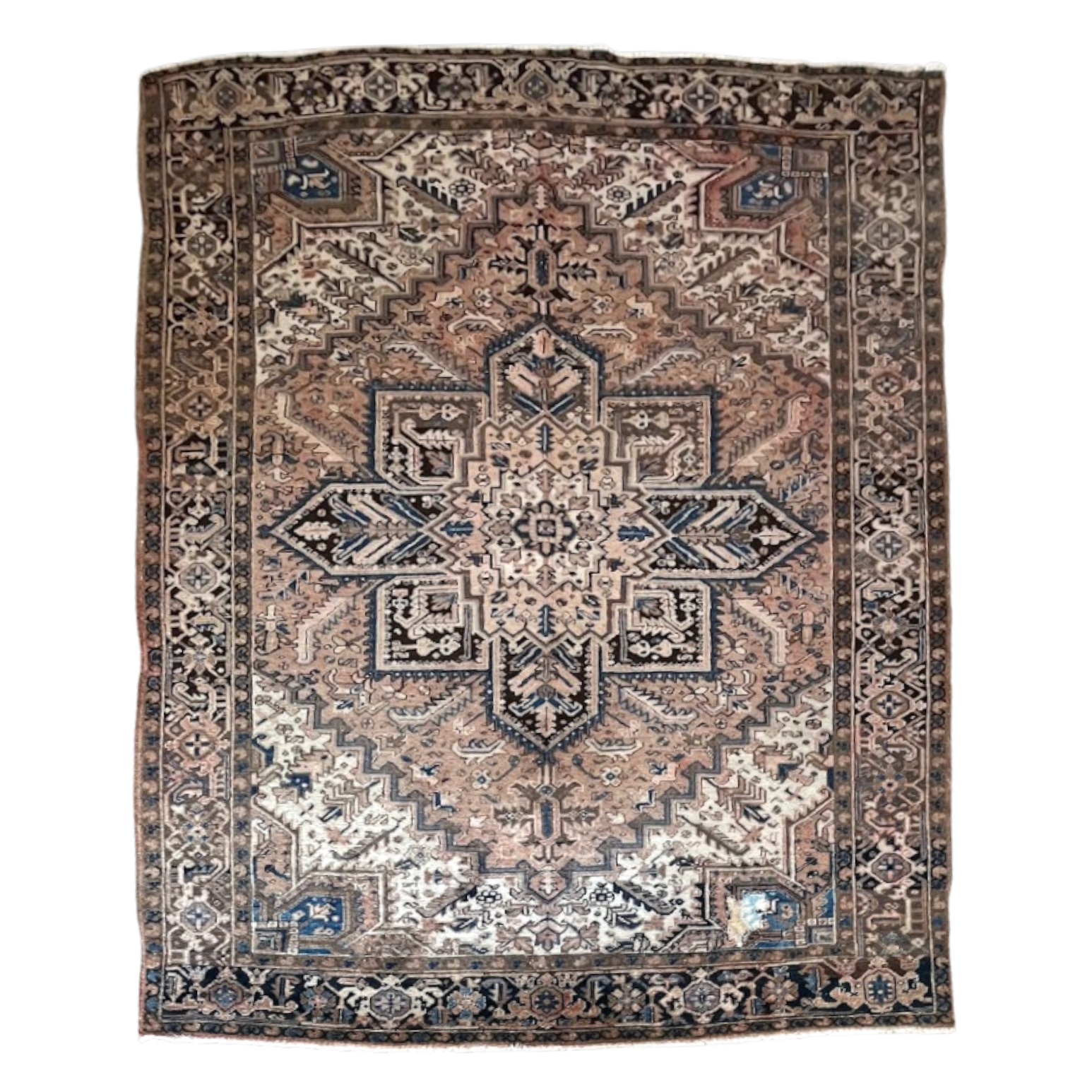 Mina Vintage Geometric Heriz Rug