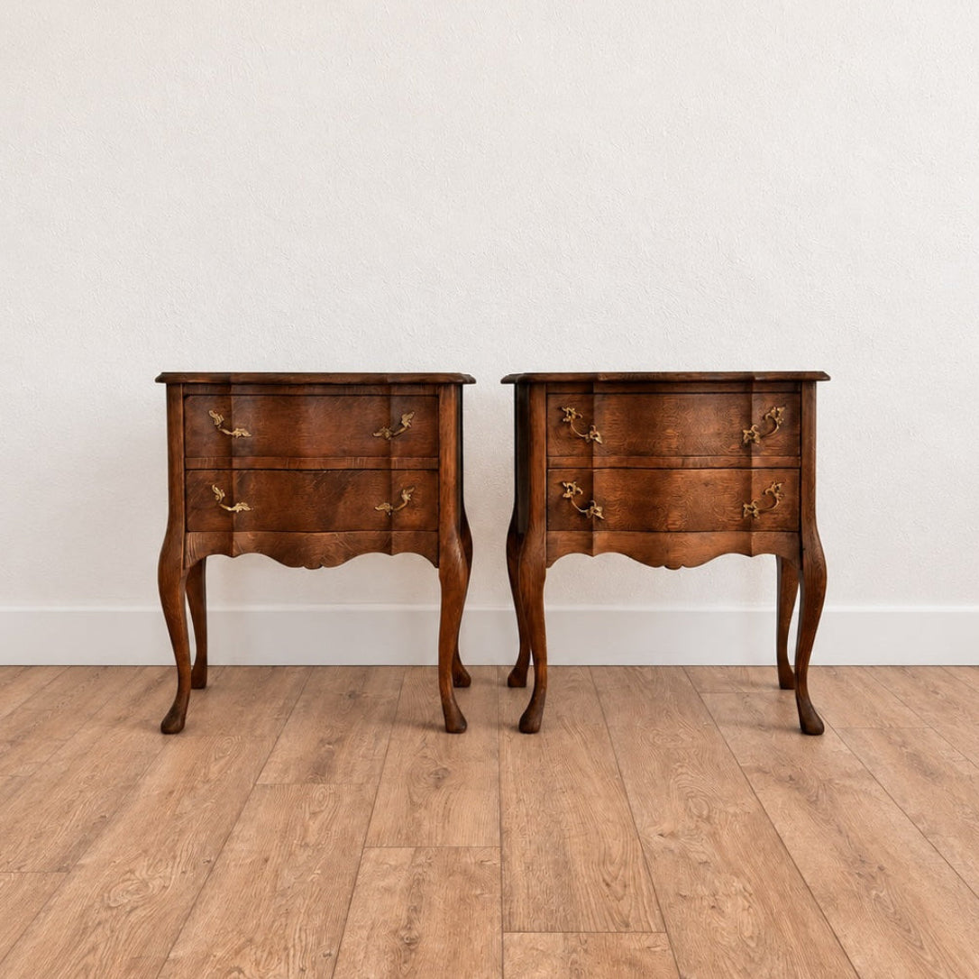 Pair of Danish 1960's Oak Nightstands in the style of Henning Kjaernulf