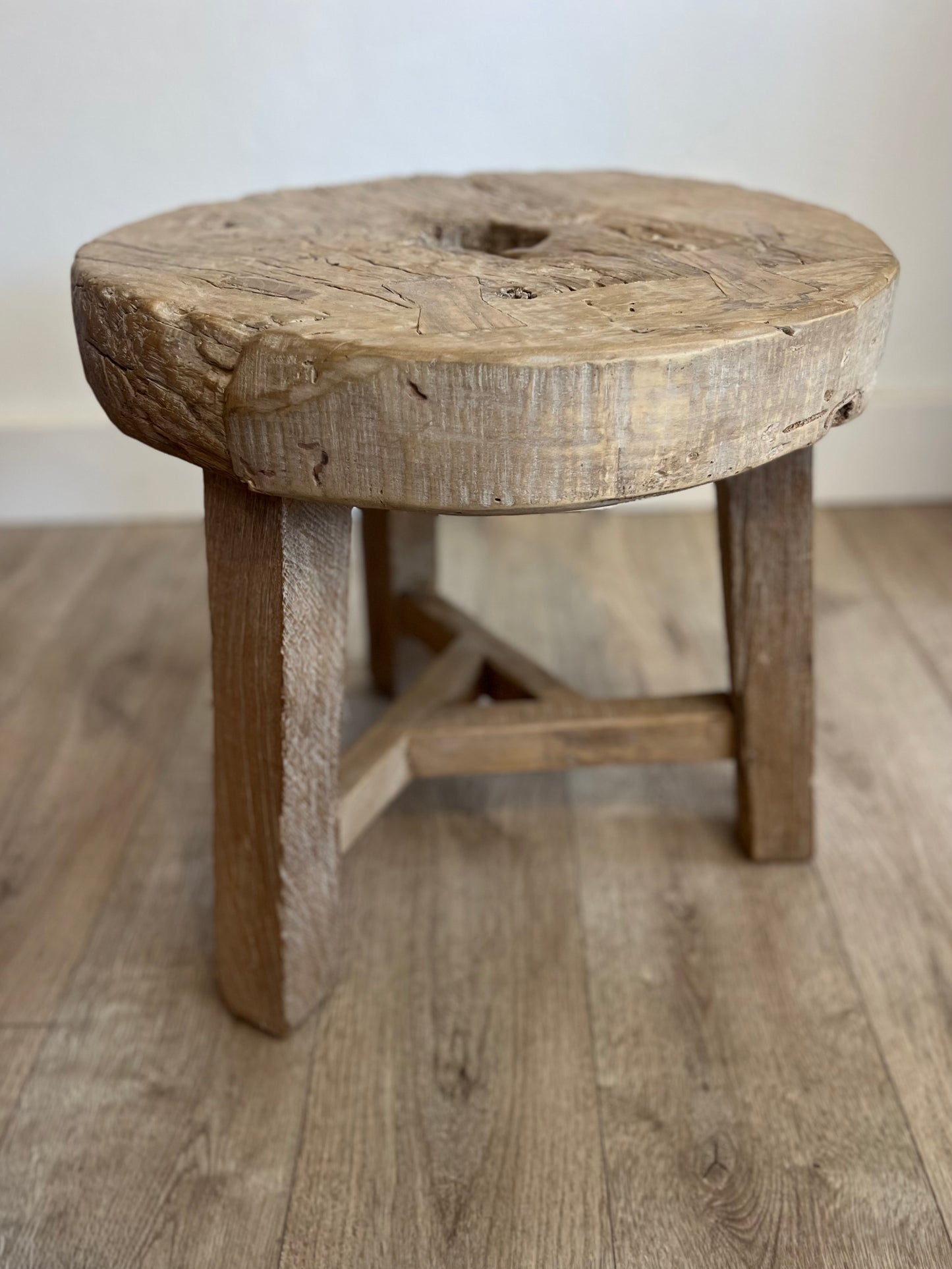 Vintage Wheel Table on Pedestal