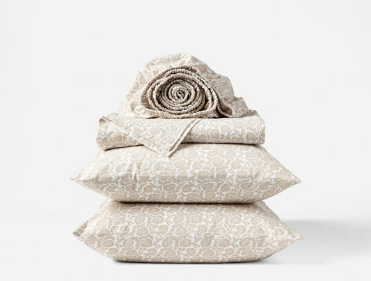 Organic Print Percale Sheet Set
