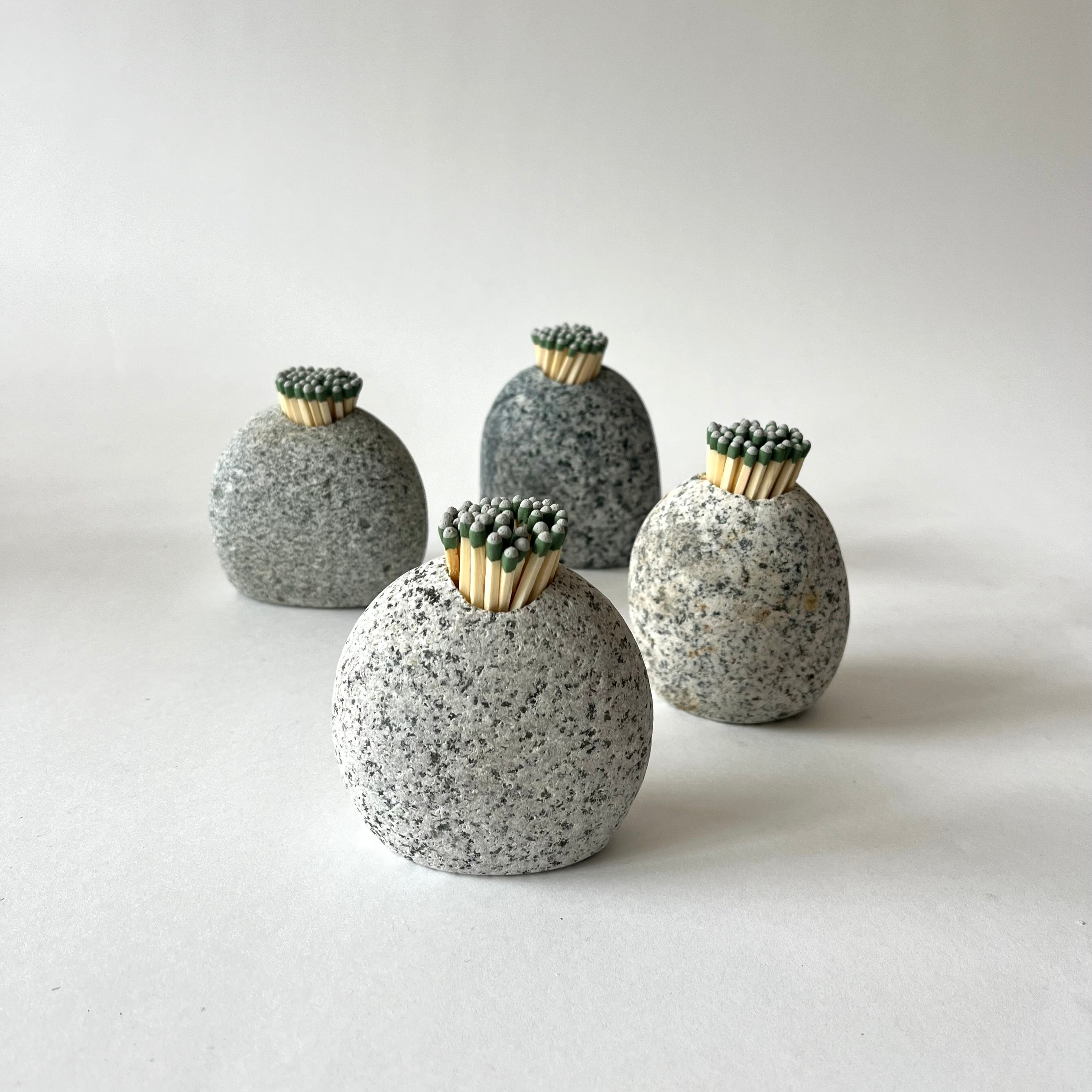 Handcrafted Stone Match Holder