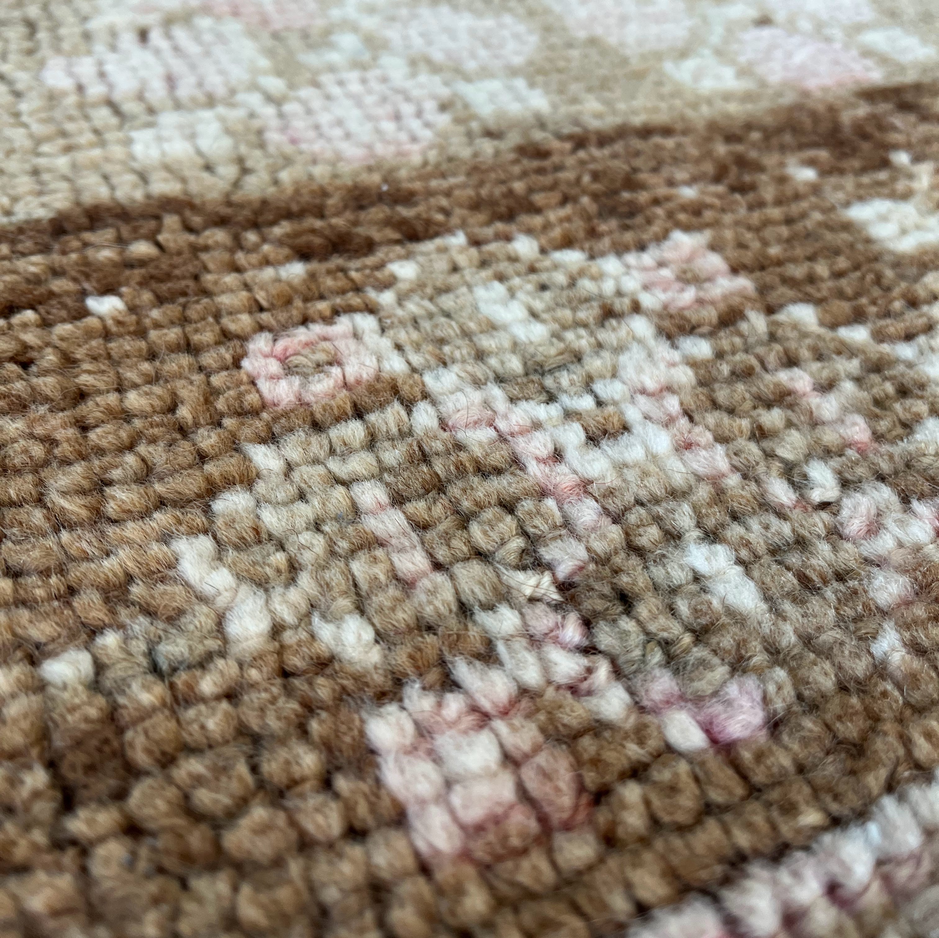 Vintage Kurdish Runner Pinks and Creams 3'2"x8'9"