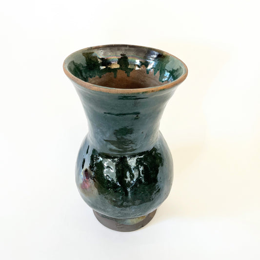 Oaxacan Green Glazed Pottery Vase