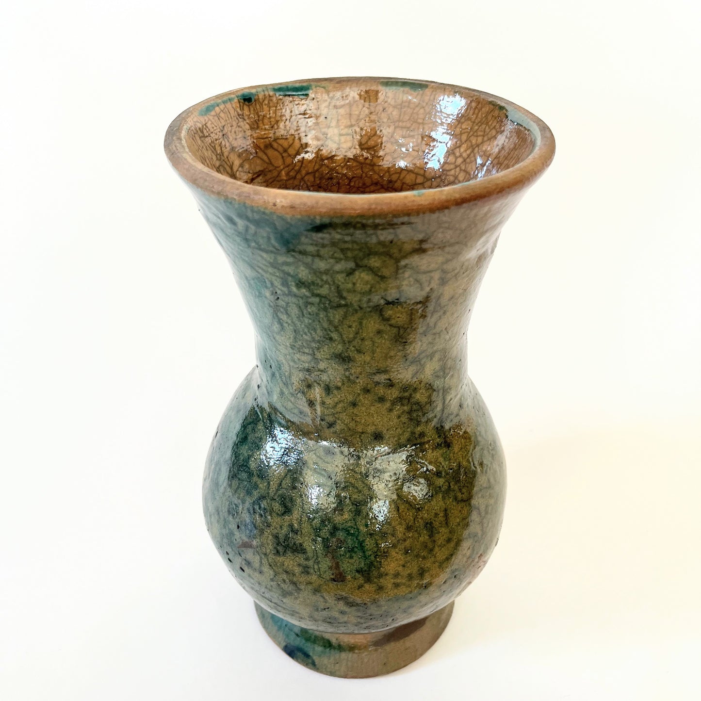 Oaxacan Green Glazed Pottery Vase