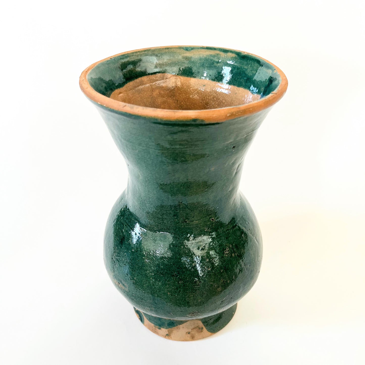 Oaxacan Green Glazed Pottery Vase
