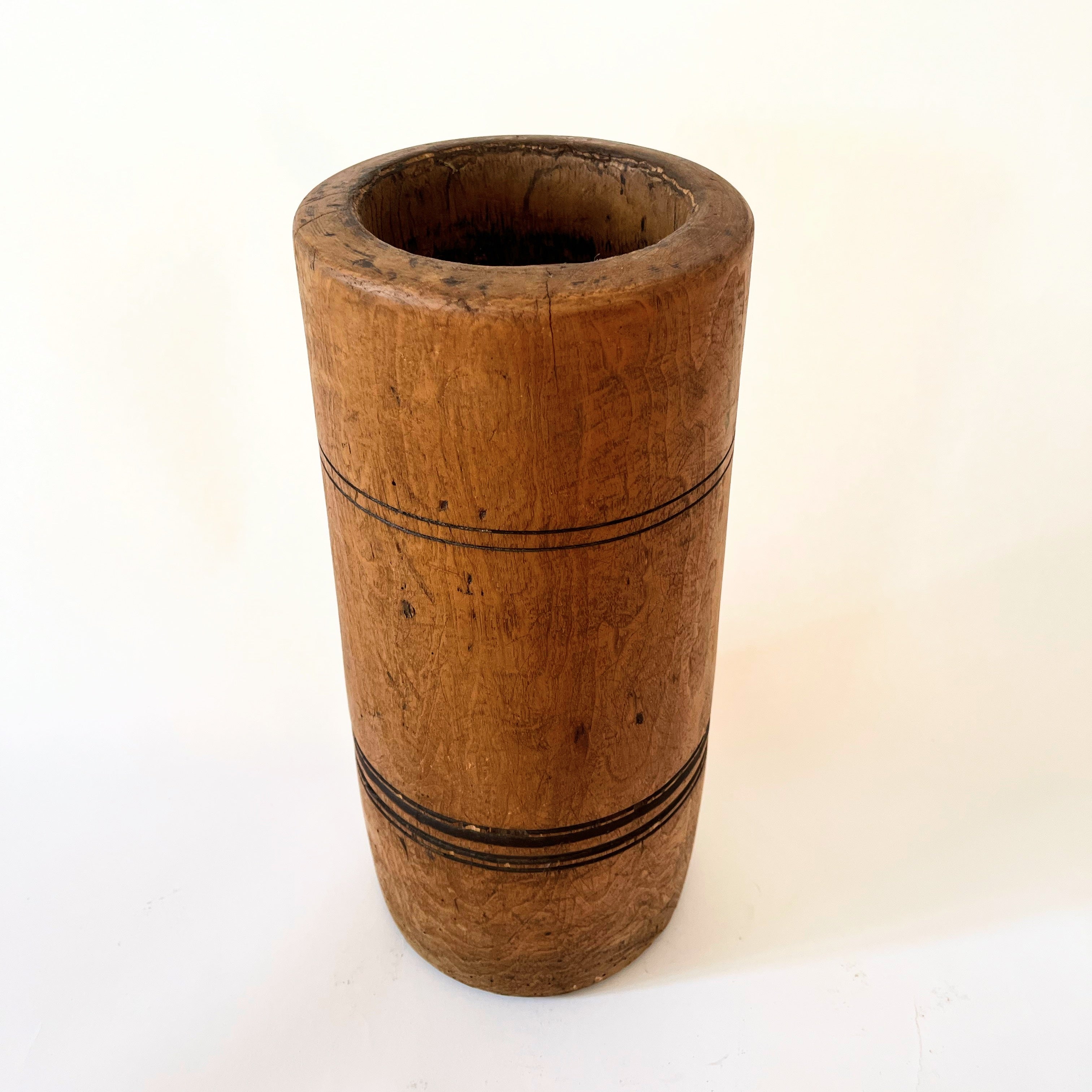 Vintage Wooden Hungarian Mortar