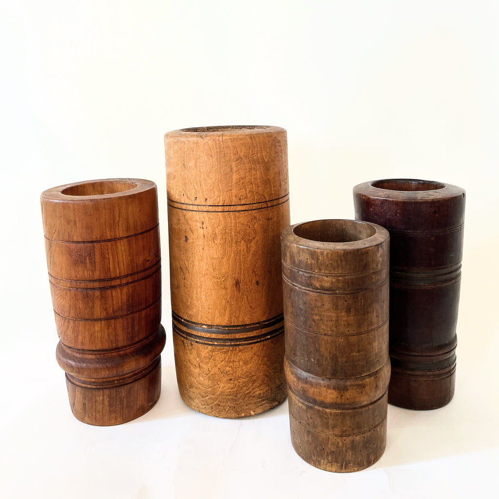 Vintage Wooden Hungarian Mortar